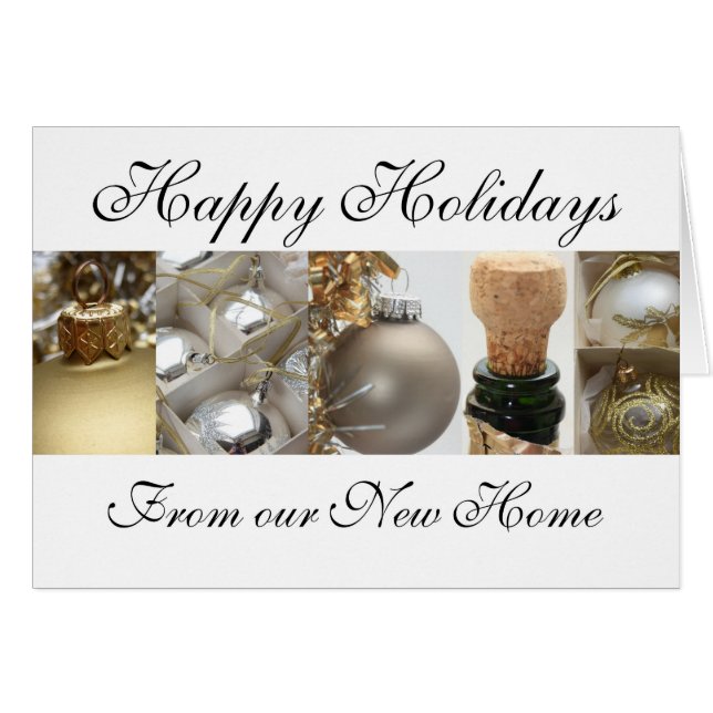 Happy Holidays - New Address Christmas Card (Vorderseite (Horizontal))