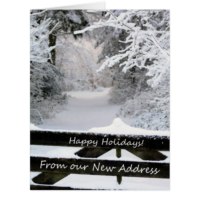 Happy Holidays - New Address Christmas Card (Vorderseite)