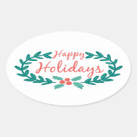 HAPPY HOLIDAYS NIEDLICH HOLLY WREATH