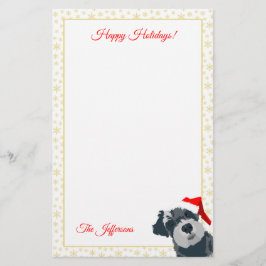 Happy Holidays Niedlich Mini Schnauzer Dog Weihnac Briefpapier
