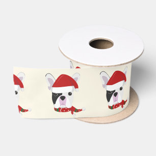 Happy Holidays - Niedliche französische Bulldogge  Satinband