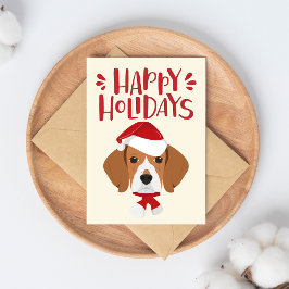 Happy Holidays - Niedlicher Beagle Weihnachten Postkarte