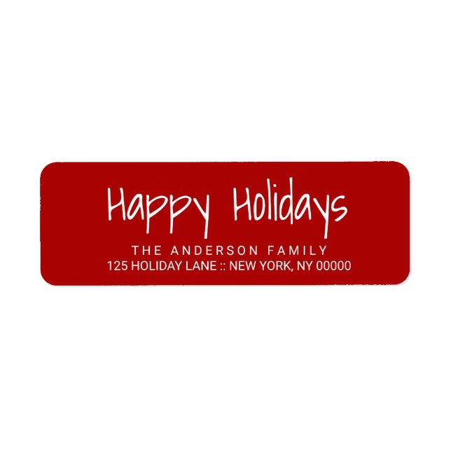 Happy Holidays - Niedliches handgeschriebenes Lett (Vorne)