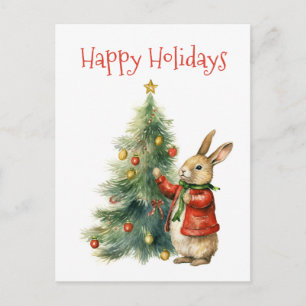 Happy Holidays - Niedliches Sonnenbad mit Weihnach Postkarte