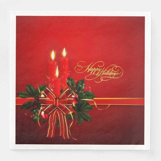 Happy Holidays - Paper Napkin Serviette (Vorderseite)