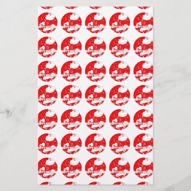 Happy Holidays Papeterie Vintage Santa Claus (Devant)