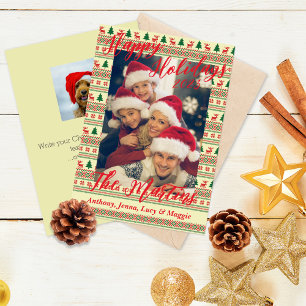 Happy Holidays - Pattern Ferienkarte Einladung