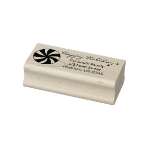 Happy Holidays Peppermint Weihnachtsbonbons Minze Gummistempel