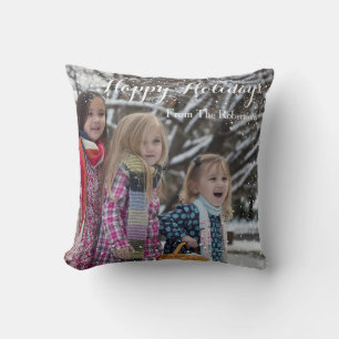 Happy Holidays Personalisiert Snow Design Kissen