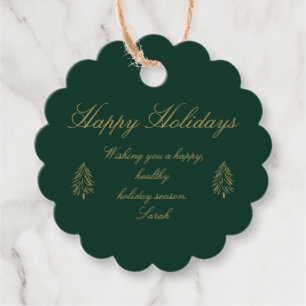 Happy Holidays Personalisiertes Geschenk Tag Geschenkanhänger
