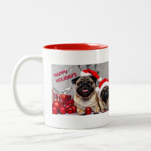 Happy Holiday's Pet Hund Terrier Niedlich Adorable Zweifarbige Tasse