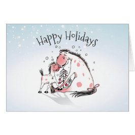Happy Holidays Pferd und Fohlen