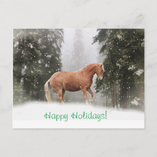 Happy Holidays - Pferdepass Feiertagspostkarte
