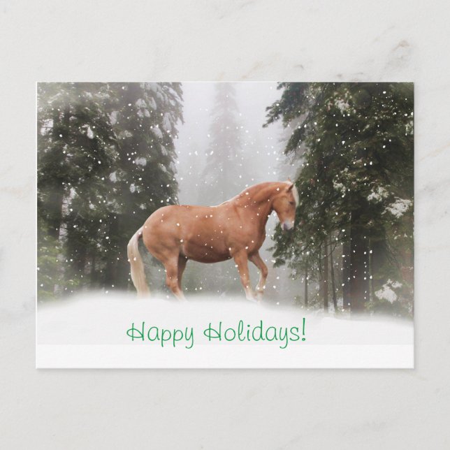 Happy Holidays - Pferdepass Feiertagspostkarte (Vorderseite)