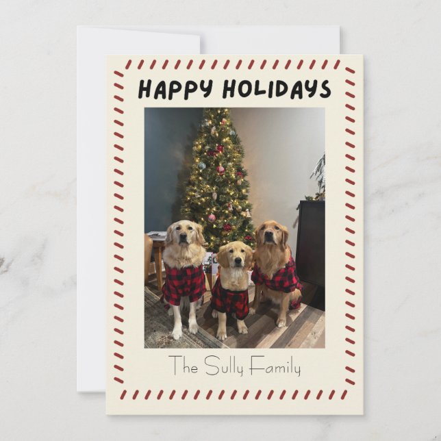 Happy Holidays Photo Card Feiertagskarte (Vorderseite)