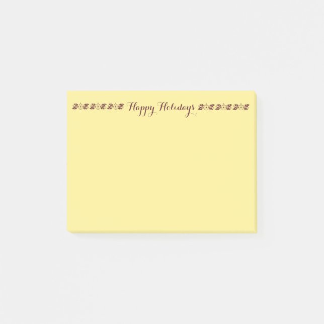 Happy Holidays Post-it® Notes by RoseWrites Post-it Klebezettel (Vorderseite)