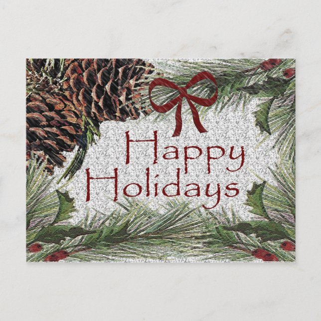 Happy Holidays PostCard Feiertagspostkarte (Vorderseite)
