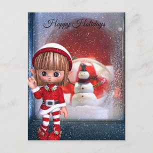 Happy Holidays Postcard Postkarte