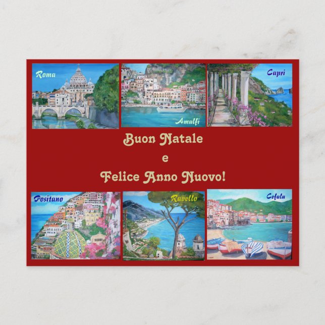 Happy Holidays Postcard Postkarte (Vorderseite)