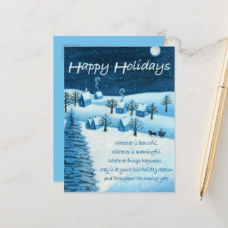 Happy Holidays Postkarte