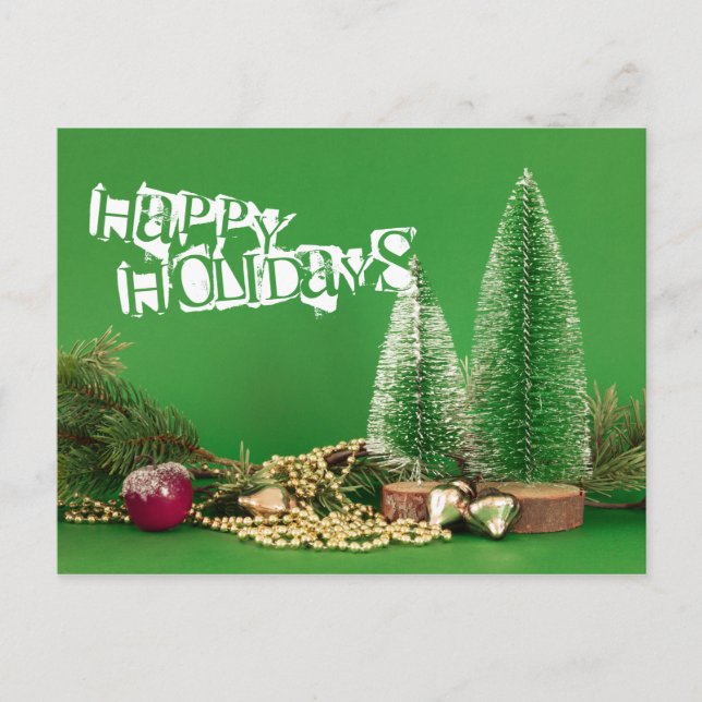 Happy Holidays Postkarte (Vorderseite)