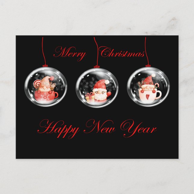 Happy Holidays Postkarte (Vorderseite)