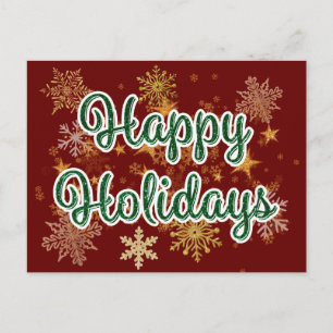 Happy Holidays Postkarte