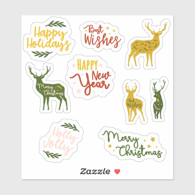 Happy Holidays quotes scrapbook stationär Aufkleber (Blatt)