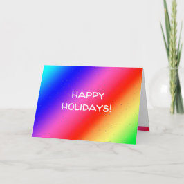 Happy Holidays Rainbow Colors Karte