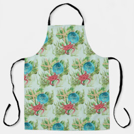 Happy Holidays Red Crab Küste Schürze