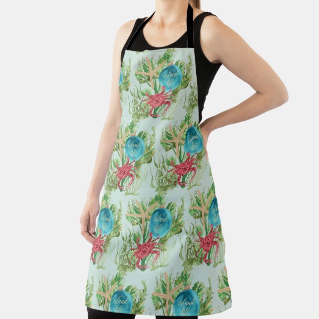 Happy Holidays Red Crab Küste Schürze (InSitu)