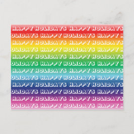 Happy Holidays Regenbogenfarben Gay Pride lgbt lgb Postkarte