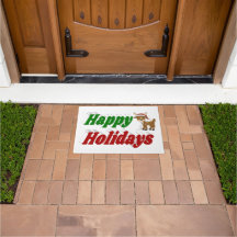 Happy Holidays Reindeer Weihnachtstypografie