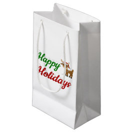 Happy Holidays Rentier Weihnachtsskript Kleine Geschenktüte