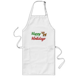 Happy Holidays Rentier Weihnachtsskript Lange Schürze