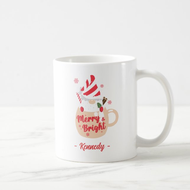 Happy Holidays - Rosa Tasse Hot Cocoa Merry & Brig (Rechts)
