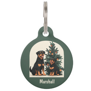 Happy Holidays Rottweiler Hunde Haustiermarke