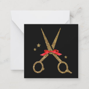 Happy Holidays SALON - Friseurschere Hinweis Mitteilungskarte