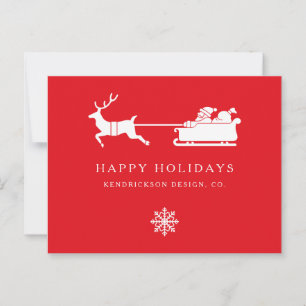 HAPPY HOLIDAYS SANTA CLAUS Corporate Business Post Postkarte