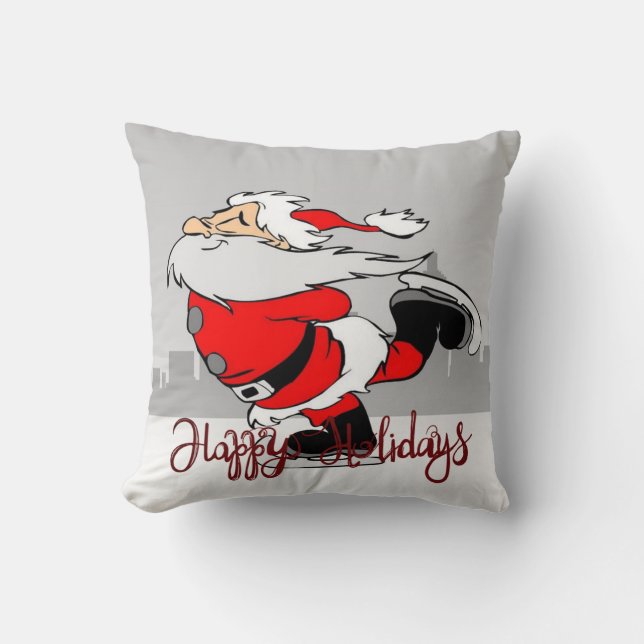 Happy Holidays, Santa Claus Kissen (Vorderseite)