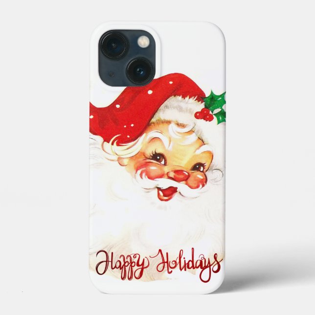 Happy Holidays, Santa Claus Retro Case-Mate iPhone Hülle (Rückseite)