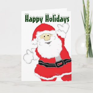 Happy Holidays Santa Feiertagskarte