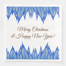 Happy Holidays, Schneeflocken, Icicles Paper Napki