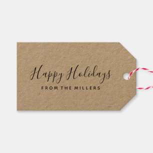 Happy Holidays Script-Geschenktasten Geschenkanhänger