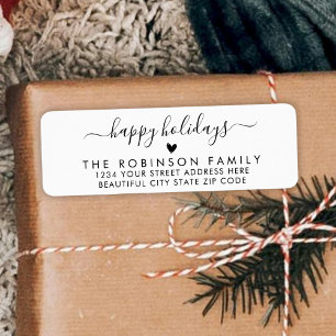 Happy Holidays Script Weihnachten Rücksendeadresse
