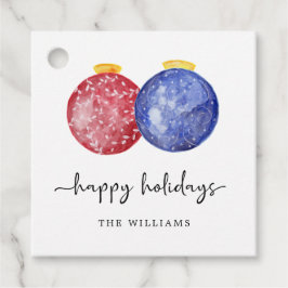 Happy Holidays Script Weihnachtsschmuck Geschenkanhänger