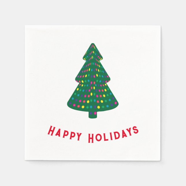 Happy Holidays Serviette (Vorderseite)