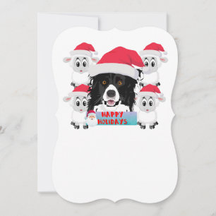 Happy Holidays Sheep Herding Hund