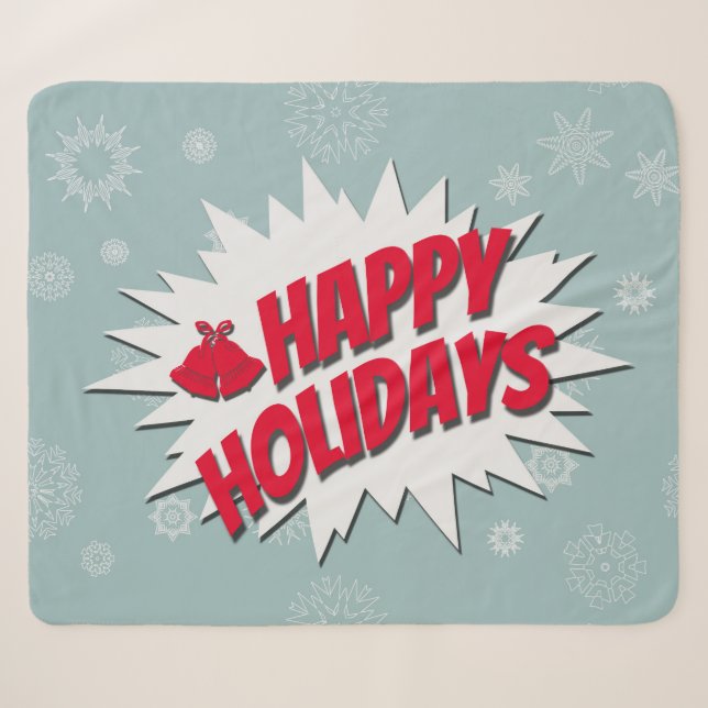 Happy Holidays Sherpadecke (Vorderseite (Horizontal))