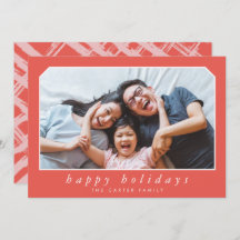 HAPPY HOLIDAYS simple Weihnachten kursiv gerahmt r